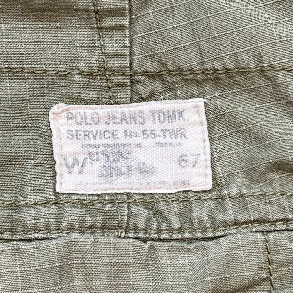Polo Jeans Co Ralph Lauren Gorpcore Mens 40 Khaki Ripstop‎ Cargo Shorts Utility